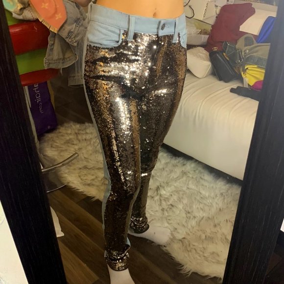 SEQUIN FRONT JEANS! - Picture 2 of 13